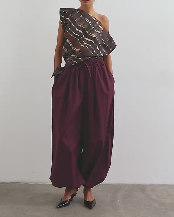 Topshop extreme balloon trouser in fig