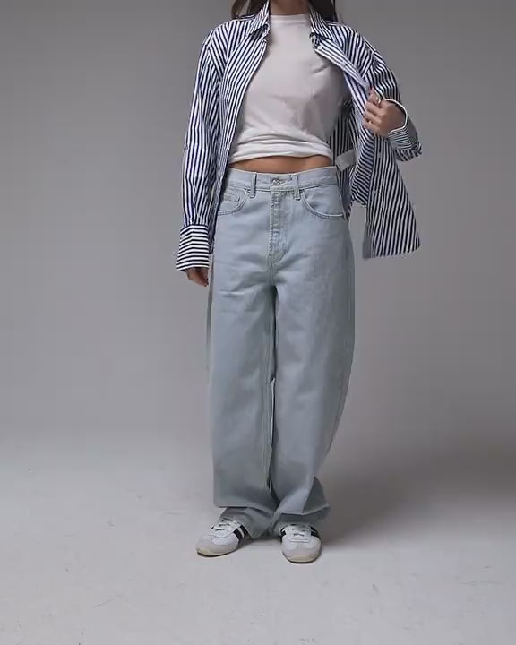 Topshop Skater lowslung jean in bleach