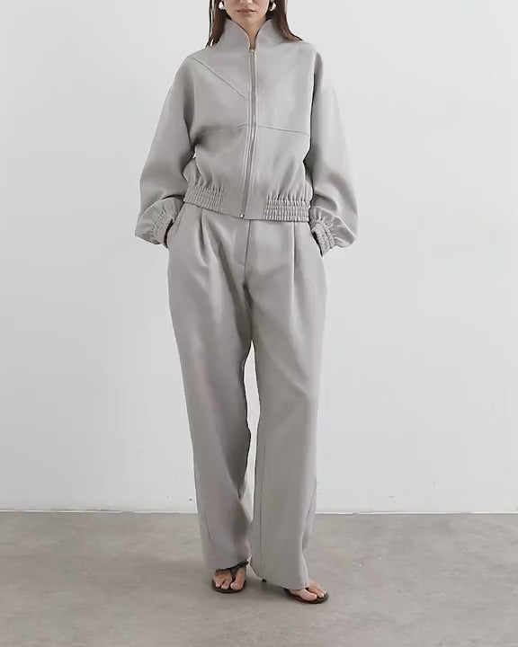 Topshop co ord twisted seam slim trouser in grey 