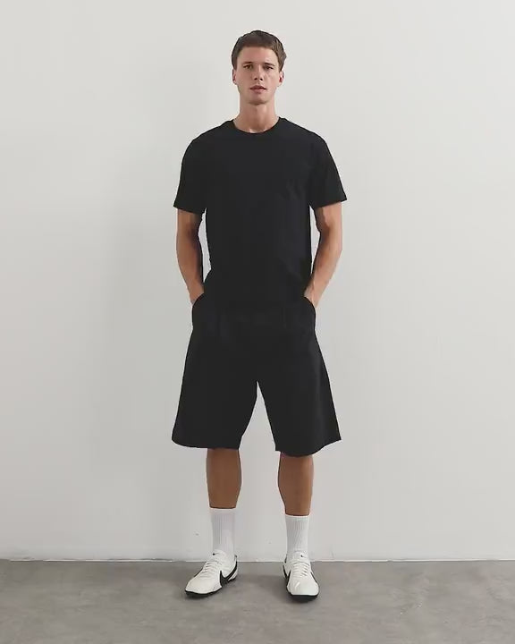 Topman classic fit crop t-shirt in black