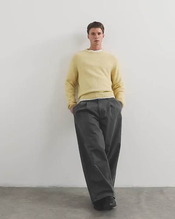 Topman relaxed fit loose knit jumper in yellow