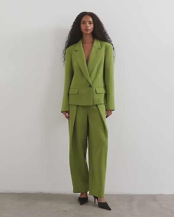 Topshop boxy boyfriend blazer in olive
