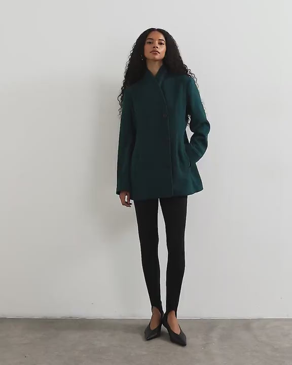 Topshop formal blazer coat in teal