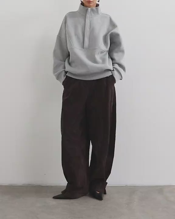 Topshop co-ord premium real suede barrel trousers in brown