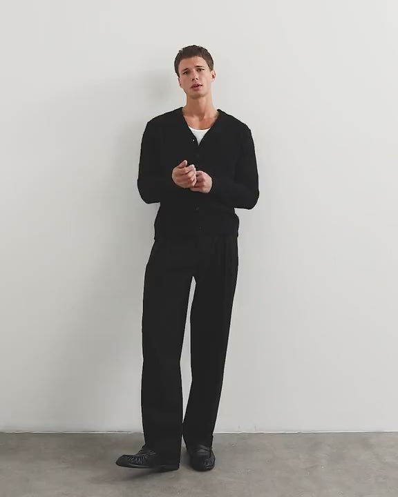 Topman classic fit brushed knitted cardigan in black