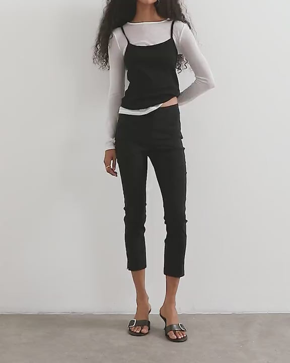 Topshop 3 quarter length capri in black