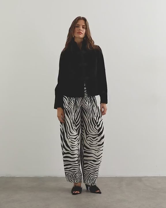 Topshop co-ord velvet knot detail jacket with nero collar in black
