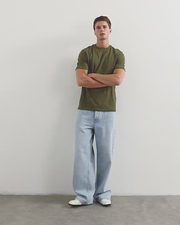 Topman classic fit t-shirt in khaki
