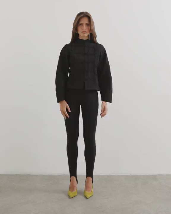 Topshop drummer jacket with detailing in black